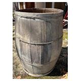 O - Vintage Wood Barrel - 30 in High