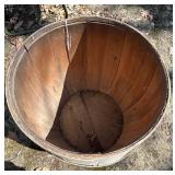 O - Vintage Wood Barrel - 30 in High