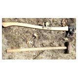 O - Vintage Axes & Sledge Hammers (Lot of 3)