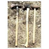 O - Vintage Axes & Sledge Hammers (Lot of 3)