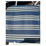 O - Three-Piece Blue & White Patio Set - 2 Chairs & Chaise, 34 in