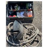 G - Fishing Poles with Reels, Lures, Tackle Boxes, Life Vests & Rope