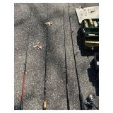 G - Fishing Poles with Reels, Lures, Tackle Boxes, Life Vests & Rope