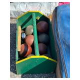 G - Sportcraft Yard Games - Bean Bag Toss, Bocce Ball Set, Badminton Rackets, Cornhole Board