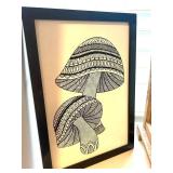 LL - Three-Piece Decor Lantern - Wood Frame, Glass Panels, 21 in Tall