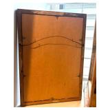 LL - Three-Piece Decor Lantern - Wood Frame, Glass Panels, 21 in Tall