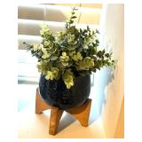 LL - Three-Piece Decor Lantern - Wood Frame, Glass Panels, 21 in Tall