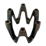 UL - Dansk 6-Arm Candle Holder - Dansk Designs Ltd with 14 in Taper Candles