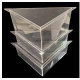 DR - Lucite Display Stands - Clear Acrylic Risers Set of 3