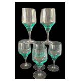 DR - Sasaki Harmony Hand-Blown Aqua Water Glasses