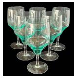 DR - Sasaki Harmony Hand-Blown Aqua Water Glasses