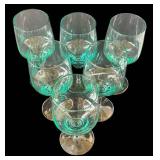 DR - Sasaki Harmony Hand-Blown Aqua Water Glasses