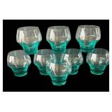 DR - Eight Vintage Sasaki Harmony Glass Lowball Glasses, Hand Blown