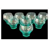 DR - Eight Vintage Sasaki Harmony Glass Lowball Glasses, Hand Blown