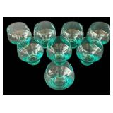 DR - Eight Vintage Sasaki Harmony Glass Lowball Glasses, Hand Blown