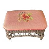 DR - Vintage Needlepoint Footstool