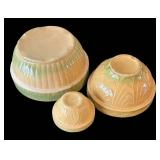DR - Trio of Antique Yellowware Bowls
