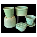 DR - Vintage Green Planters & Vases by Weller, McCoy and More