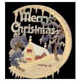 LL - The Quality Store Calendar & Merry Christmas Plaque - Antique Advertising Decor