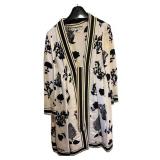 LL - Geoffrey Beene Floral Print Dress with Black Stripe Trim - Dayton