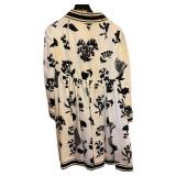 LL - Geoffrey Beene Floral Print Dress with Black Stripe Trim - Dayton