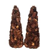 LL - Pinecone Wreath Set - Wreaths & Pinecone Trees & Faux Greenery