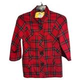 LL - Tulle Vintage Red Plaid Coat - Size M