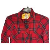 LL - Tulle Vintage Red Plaid Coat - Size M