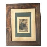 LL -Antique 1909 Wallace Nutting Print "Counting the Spoons"