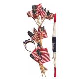 LL - Patriotic US Flags Bundle - Large Flag, Banner, Hand Flags & Accessories