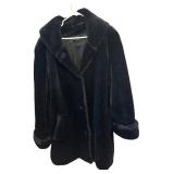 LS - Gallery Black Faux-Fur Coat - Size Large