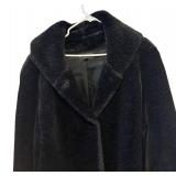 LS - Gallery Black Faux-Fur Coat - Size Large