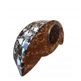 UL - Vintage French Marble Mantel Set with 8-Day Clock with Two Candle Holders