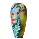 UL - Vintage Japanese Hand Painted Moriage Style Vase