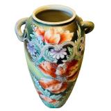 UL - Vintage Japanese Hand Painted Moriage Style Vase