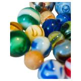 UL - Vintage Glass Marbles - Assorted Colors & Swirls, Mixed Sizes for Collectors