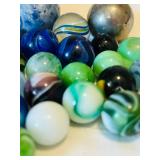 UL - Vintage Glass Marbles - Assorted Colors & Swirls, Mixed Sizes for Collectors