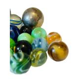 UL - Vintage Glass Marbles - Assorted Colors & Swirls, Mixed Sizes for Collectors