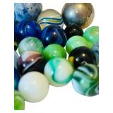 UL - Vintage Glass Marbles - Assorted Colors & Swirls, Mixed Sizes for Collectors
