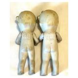 UL - Made in Japan 5-Inch Bisque Dolls - Pair of Vintage Ceramic Baby Figures