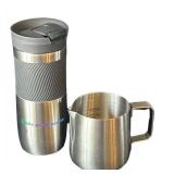 UL - Teapot with 4 Stainless Steel Travel Mugs - YETI & Space Center Design Cups