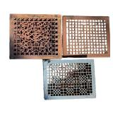 G - Vintage Iron Grates - Ornate Scroll, Lattice Grid & Geometric Mesh