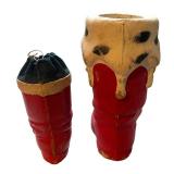 G - Vintage Red Boot Holiday Decor - Set of 4 Boots