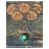 UL - Two Antique Art Nouveau Hand Tooled Leather Purses