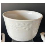 DR - John Maddock & Co Covered Tureen - White, 12in Dia, Leaf-Embossed