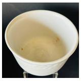 DR - John Maddock & Co Covered Tureen - White, 12in Dia, Leaf-Embossed