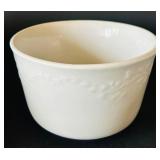 DR - John Maddock & Co Covered Tureen - White, 12in Dia, Leaf-Embossed