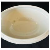 DR - John Maddock & Co Covered Tureen - White, 12in Dia, Leaf-Embossed