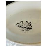 DR - John Maddock & Co Covered Tureen - White, 12in Dia, Leaf-Embossed