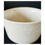 DR - John Maddock & Co Covered Tureen - White, 12in Dia, Leaf-Embossed